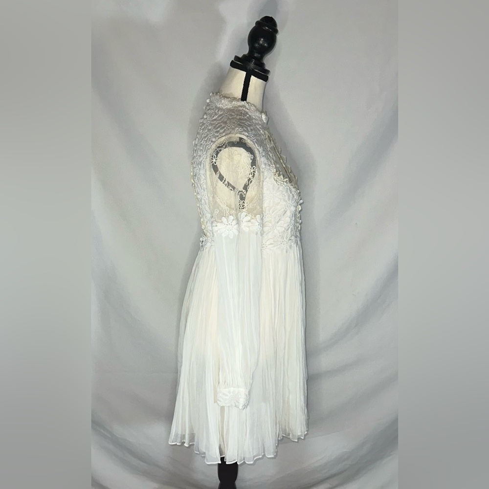 Free People Lou Lou Babydoll Dress White 6 Ethereal Fairy Wedding Whimsigoth - Picture 5 of 16